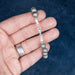 Aletai Meteorite 8mm Bead Bracelet 6.5" .925 Silver - InnerVision Crystals