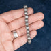 Aletai Meteorite 8mm Bead Bracelet 6.5" .925 Silver - InnerVision Crystals