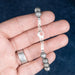 Aletai Meteorite 8mm Bead Bracelet 6.5" .925 Silver - InnerVision Crystals
