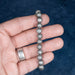 Aletai Meteorite 8mm Bead Bracelet 6.75" .925 Silver - InnerVision Crystals