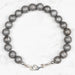 Aletai Meteorite 8mm Bead Bracelet 7" .925 Silver - InnerVision Crystals
