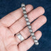 Aletai Meteorite 8mm Bead Bracelet 7" .925 Silver - InnerVision Crystals