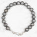 Aletai Meteorite 8mm Bead Bracelet 7" .925 Silver - InnerVision Crystals