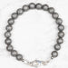 Aletai Meteorite 8mm Bead Bracelet 7.5" .925 Silver - InnerVision Crystals