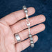 Aletai Meteorite 8mm Bead Bracelet 7.5" .925 Silver - InnerVision Crystals