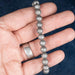 Aletai Meteorite 8mm Bead Bracelet 7.5" .925 Silver - InnerVision Crystals