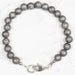 Aletai Meteorite 8mm Bead Bracelet 8" .925 Silver - InnerVision Crystals
