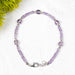 Amethyst Faceted Bracelet 8" adjustable .925 Silver - InnerVision Crystals
