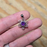 Lotus Pendant | Amethyst .925 Silver - InnerVision Crystals