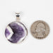Amethyst Pendant 10.02 g 40x28mm .925 Silver - InnerVision Crystals