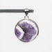Amethyst Pendant 10.02 g 40x28mm .925 Silver - InnerVision Crystals