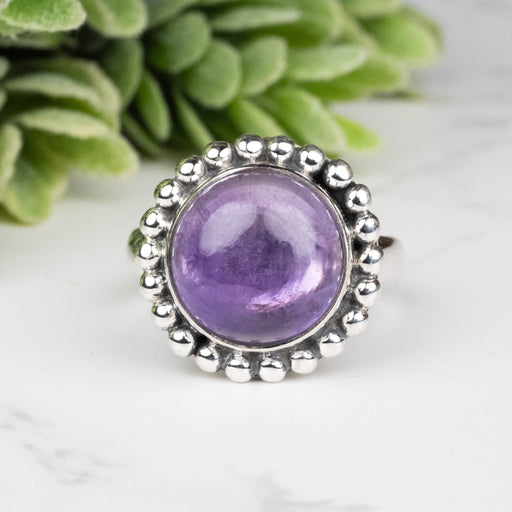Amethyst Ring 10mm Size 6 - InnerVision Crystals