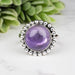 Amethyst Ring 10mm Size 6 - InnerVision Crystals