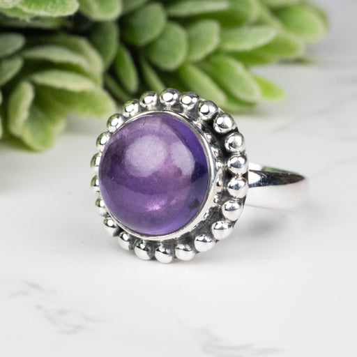 Amethyst Ring 10mm Size 6 - InnerVision Crystals