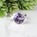 Amethyst Ring 10mm Size 7 - InnerVision Crystals