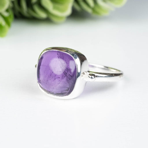 Amethyst Ring 10mm Size 7 - InnerVision Crystals
