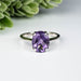 Amethyst Ring 10x8mm Size 7 - InnerVision Crystals