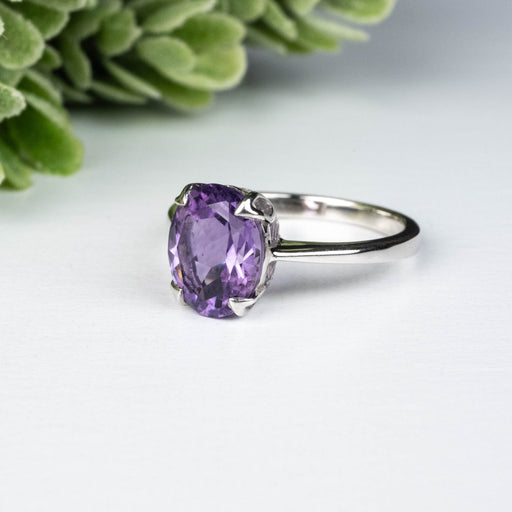 Amethyst Ring 10x8mm Size 7 - InnerVision Crystals