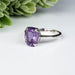 Amethyst Ring 10x8mm Size 7 - InnerVision Crystals