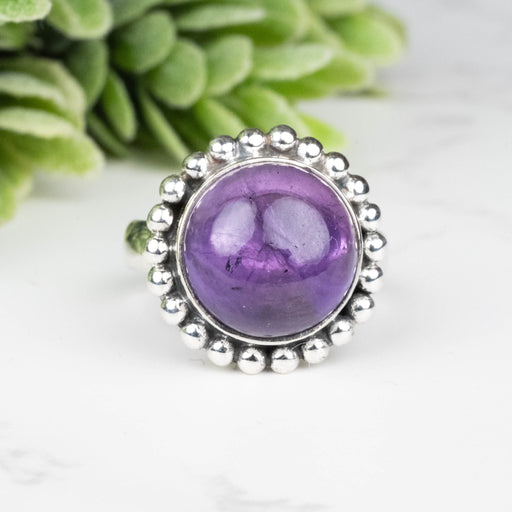 Amethyst Ring 11mm Size 5 - InnerVision Crystals