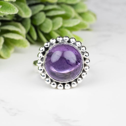 Amethyst Ring 11mm Size 5 - InnerVision Crystals