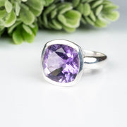 Amethyst Ring 12mm Size 7 - InnerVision Crystals