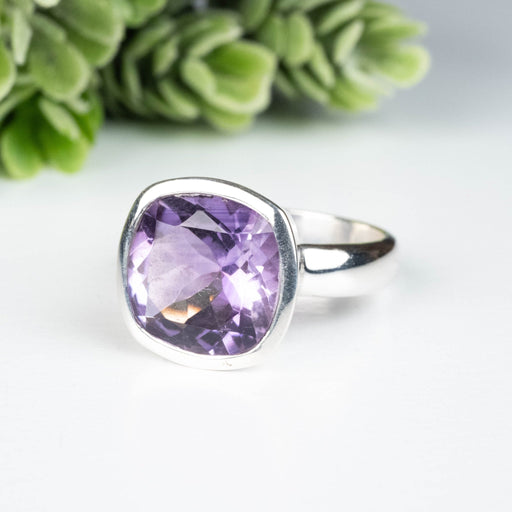 Amethyst Ring 12mm Size 8 - InnerVision Crystals