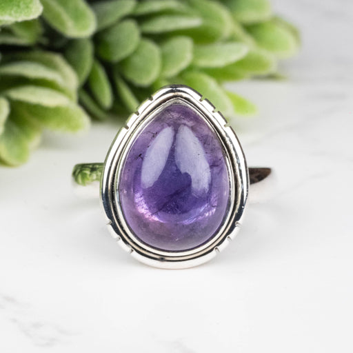 Amethyst Ring 13x10mm Size 8 - InnerVision Crystals