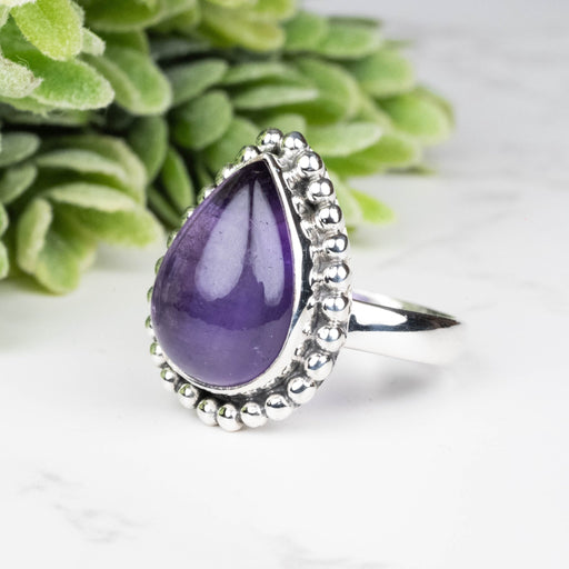 Amethyst Ring 14x10mm Size 6 - InnerVision Crystals