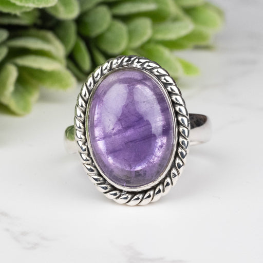 Amethyst Ring 14x10mm Size 6 - InnerVision Crystals
