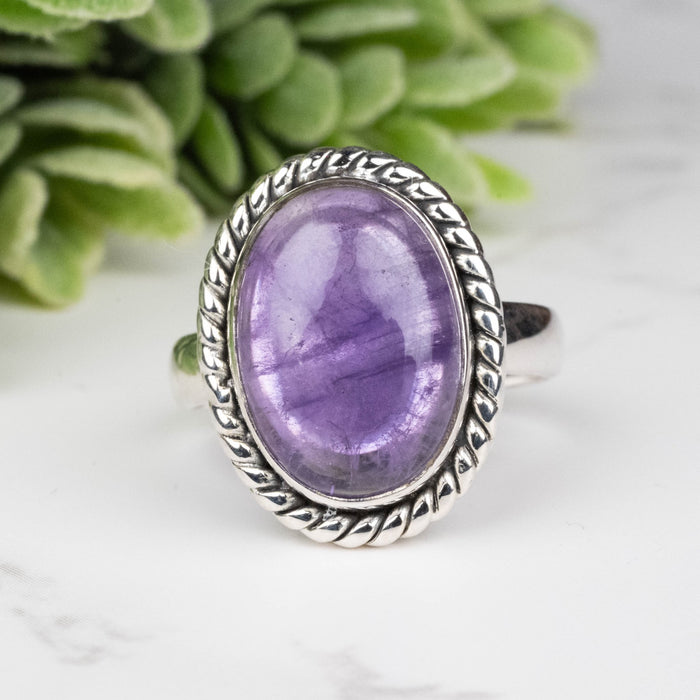 Amethyst Ring 14x10mm Size 6 - InnerVision Crystals