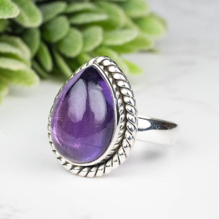 Amethyst Ring 15x11mm Size 8 - InnerVision Crystals