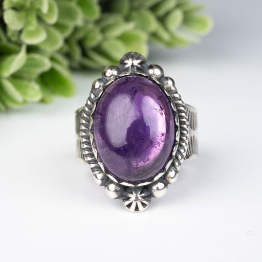 Amethyst Ring 16x12mm Size 7 - InnerVision Crystals