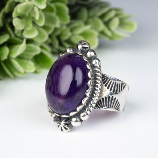Amethyst Ring 16x12mm Size 7 - InnerVision Crystals