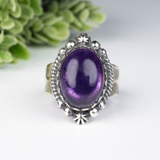 Amethyst Ring 16x12mm Size 9 - InnerVision Crystals