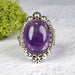 Amethyst Ring 17x13mm Size 7 .925 Silver - InnerVision Crystals