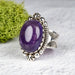 Amethyst Ring 17x13mm Size 7 .925 Silver - InnerVision Crystals