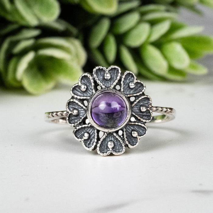 Amethyst Ring 4.5mm Size 7 - InnerVision Crystals
