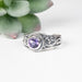 Amethyst Ring 5.5mm Size 7 .925 Silver - InnerVision Crystals