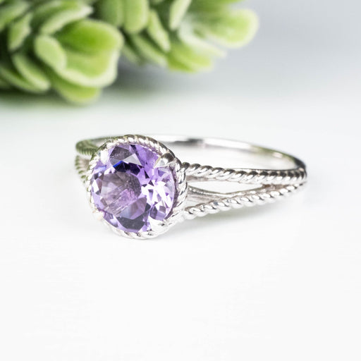 Amethyst Ring 7.85mm Size 10 - InnerVision Crystals