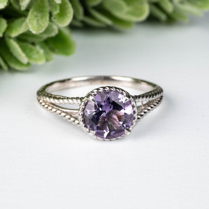 Amethyst Ring 7.85mm Size 10 - InnerVision Crystals