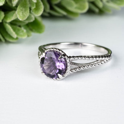 Amethyst Ring 7.85mm Size 10 - InnerVision Crystals