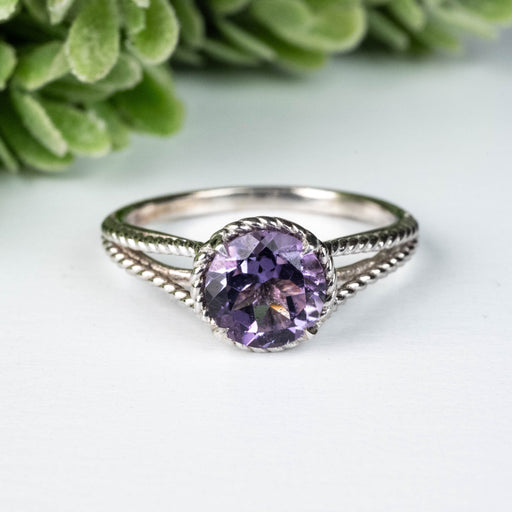 Amethyst Ring 7.85mm Size 10 - InnerVision Crystals