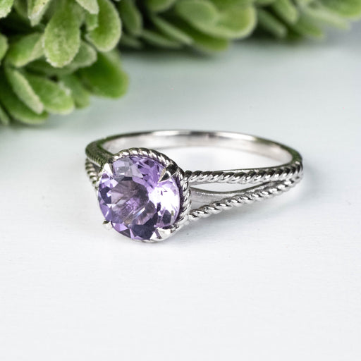 Amethyst Ring 7.85mm Size 10 - InnerVision Crystals