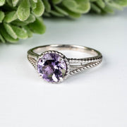Amethyst Ring 7.85mm Size 10 - InnerVision Crystals