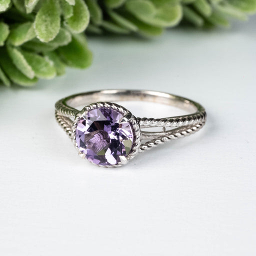 Amethyst Ring 7.85mm Size 10 - InnerVision Crystals