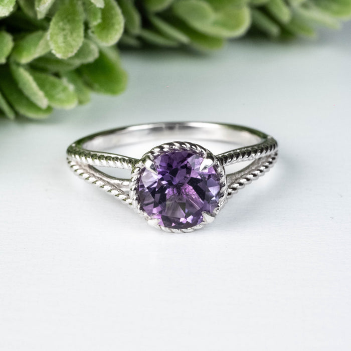 Amethyst Ring 7.85mm Size 10 - InnerVision Crystals