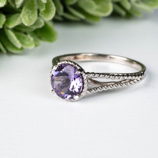 Amethyst Ring 7.85mm Size 10 - InnerVision Crystals