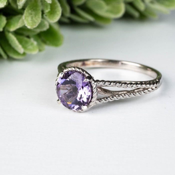 Amethyst Ring 7.85mm Size 10 - InnerVision Crystals