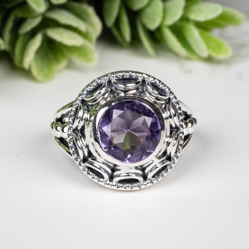 Amethyst Ring 8mm Size 7 - InnerVision Crystals